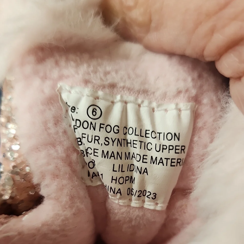 London Fog Toddler Pink Glitter Snow Boots Size 6.  #X15